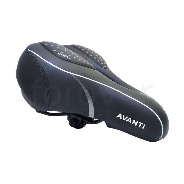 Сідло велосипедне AVANTI GEL з отвором і гелевою вставкою, чорне SD-189 фото
