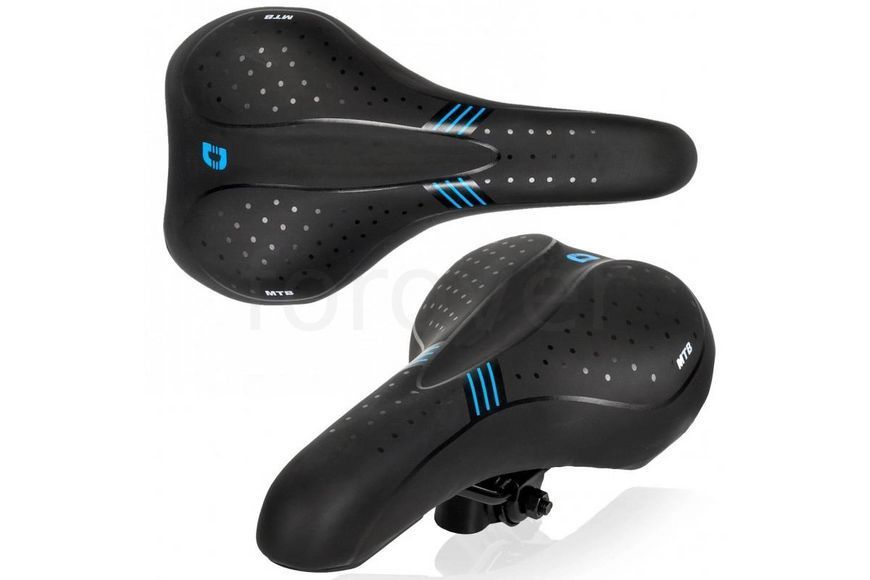 Седло велосипедное MTB DOTS спортивное, рельефное VR-10135 фото