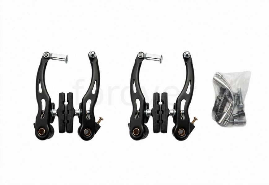 Тормоза V-brake 110мм (передний + задний) для велосипеда, металл, черные VR-10786 фото