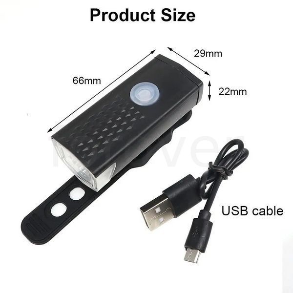 Фонарь велосипедный аккумуляторный USB черный VR-6572 фото