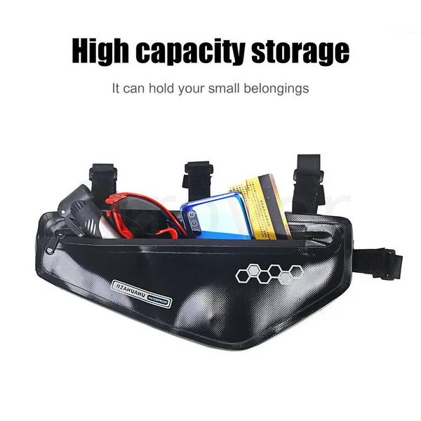Сумка велосипедна Rzahuahu Waterproof в раму, водонепроникна, чорна 2364218989 фото