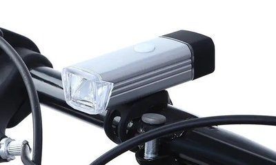 Ліхтар фара для велосипеда з акумулятором USB сріблястий 1833935932 фото