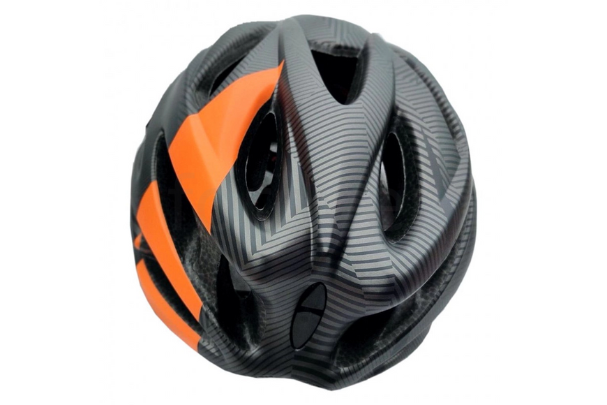 Шолом велосипедний Carbon Orange чорно-помаранчевий VR-10524 фото